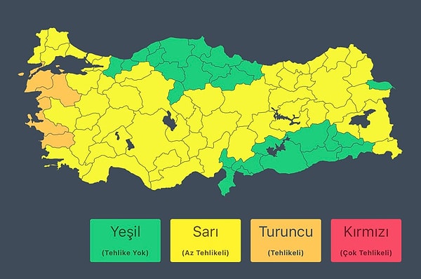İçişleri Bakanlığı Uyarısı: 56 İlde Kodlu Yağış