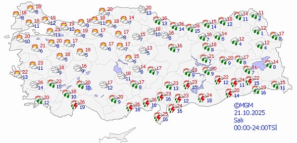 İstanbul’a Tüm Gün Sürecek Sağanak Yağış Uyarısı