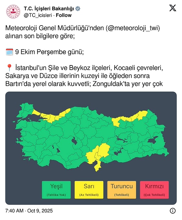 İstanbul’a Yağış: Aşağı Seviye Jet Akımı Uyarısı