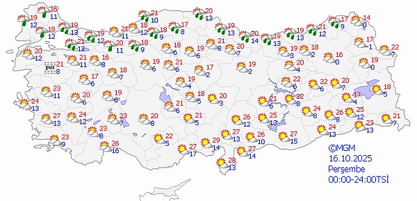 İstanbul’da Gün İçinde Ara Ara Yağışlar Bekleniyor — 16 Ekim Hava Durumu