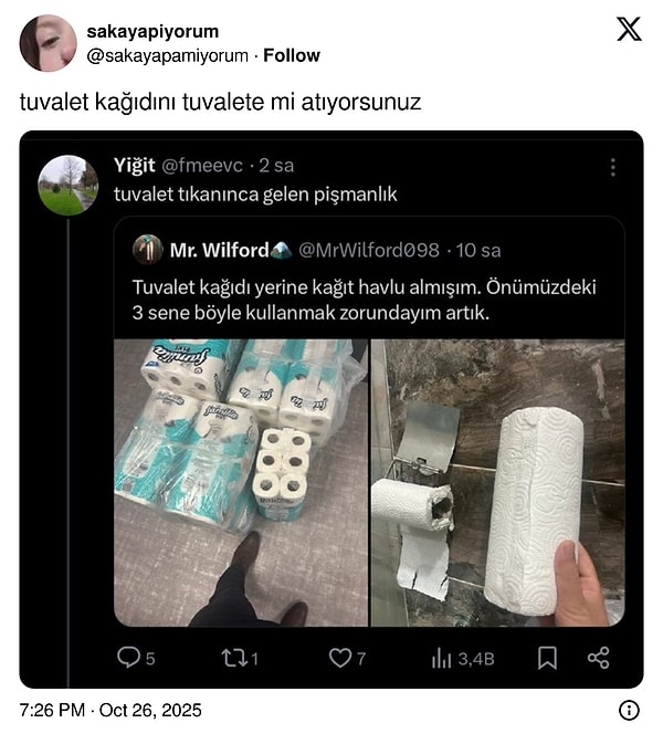 Gündemi sarsan soru: tuvalet kağıdı tuvalete mi yoksa çöpe mi?