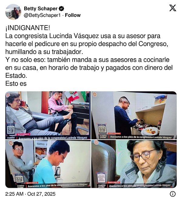 Peru Meclisi’nde Çirkin Olay: Milletvekili Yardımcısının Ayak Tırnaklarını Kesmesini Gündeme Getirdi