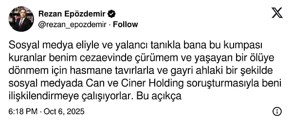 Rezan Epözdemir: Vicdan ve Merhamet Rica Ediyorum