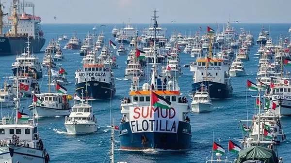 Sumud Filosunun Kritik Bölge Girişine İsrail Savaş Gemileri Müdahale Etti
