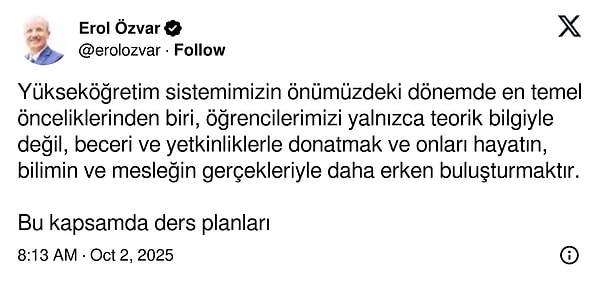 Üniversite Eğitim Sistemi Değişiyor: YÖK Başkanı Açıkladı