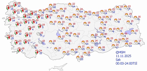 5 İlde Kuvvetli Yağış Uyarısı ve Yeni Haftada Hava Durumu