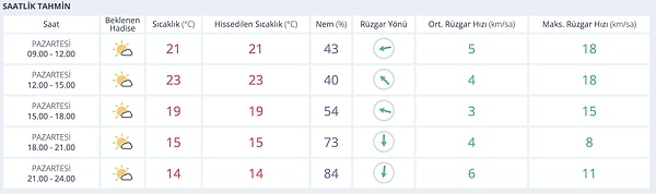 Adana Hava Durumu: 17 Kasım Pazartesi Raporu