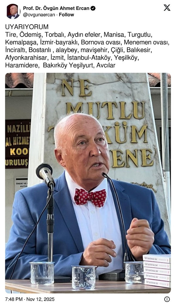 Ahmet Ercan: Oturulmaması Gereken İlçeler