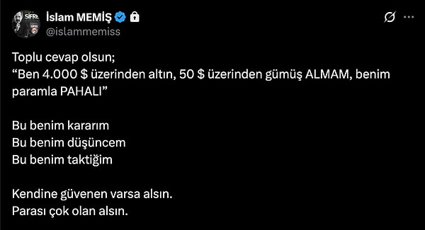 Altın Fiyatları: İslam Memiş Uyarısı ve Yatırım Tavsiyesi
