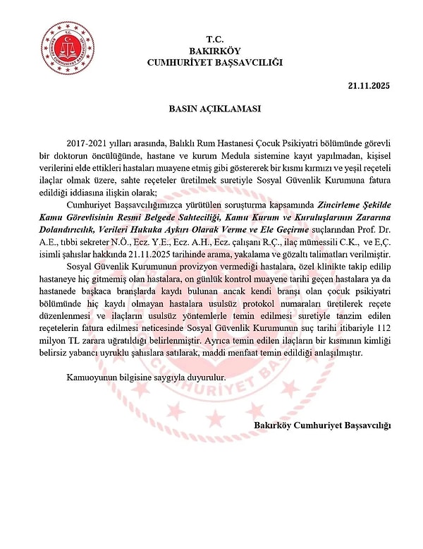 Balıklı Rum’da Operasyon: Profesör, Eczacı ve Mümessil Gözaltında