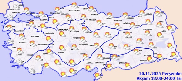 Bugün Hava Nasıl? Kasım 20 Hava Tahmini