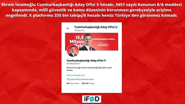 Ekrem İmamoğlu’nun Yeni Sosyal Medya Hesabına Erişim Engeli