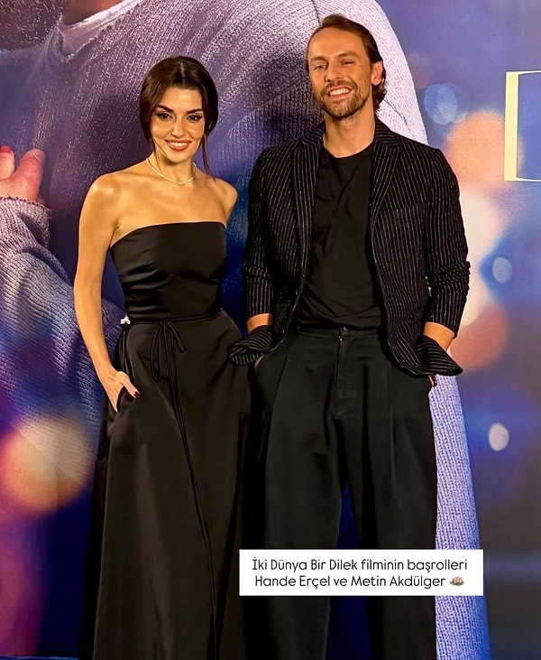 İkisi Tek Yerde: Hande Erçel ve Metin Akdülger'in Sade ve Şık Galası