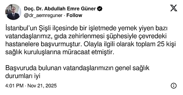 İstanbul’da 25 Kişi Lahmacunu Tüketince Acile Koştu