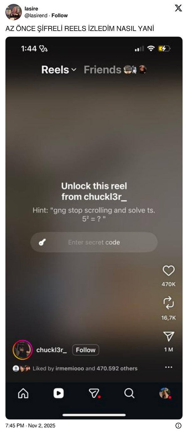 İzlemek İçin Çözmeniz Lazım: Instagram’ın Kilitli Reels Paylaşımları Ufak Çaplı Şok Yaşattı