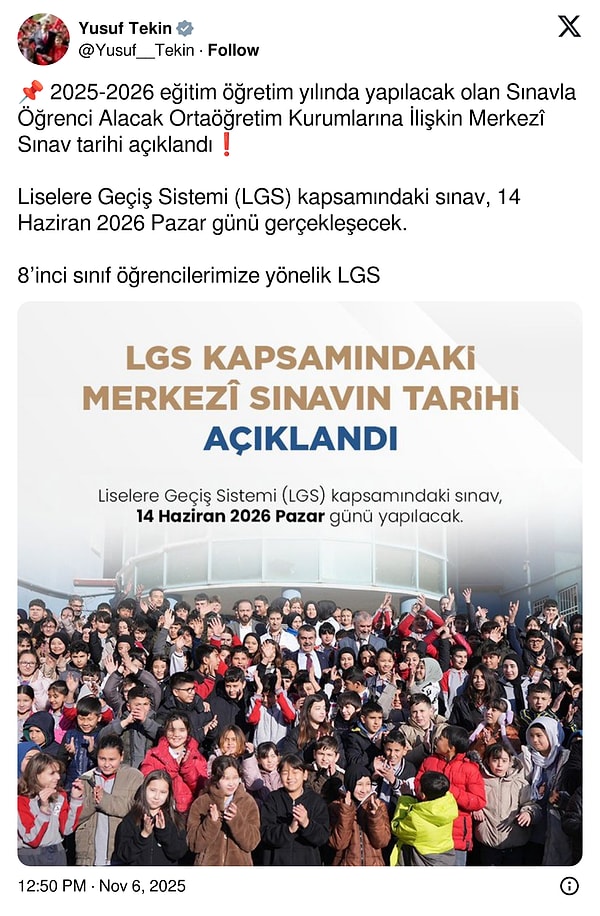 LGS Tarihi Belli Oldu: Sınav Ne Zaman?