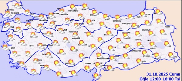 Meteoroloji 1 Kasım Cumartesi Hava Durumu Açıklandı