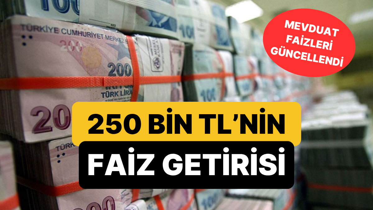 Mevduat Faizleri: 250 Binin Aylık Getirisi Ne Kadar?