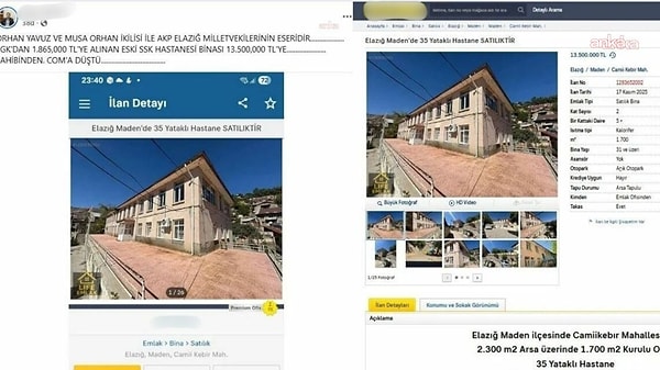 SGKKİN Hastane Binası 1,865,000 Lira’dan 7 Ay Sonra 13,5 Milyon Liraya Satıldı